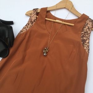 Lush cocktail dress with sequin sleeve detail
